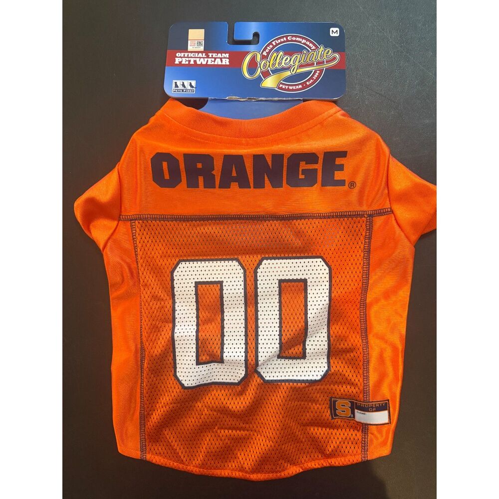 Pets First NCAA College Syracuse Orange Mesh Jersey for Dogs Cats Medium NEW